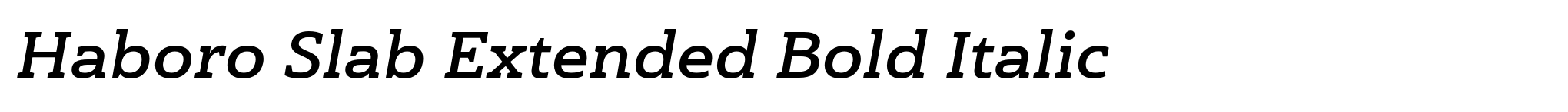 Haboro Slab Extended Bold Italic image